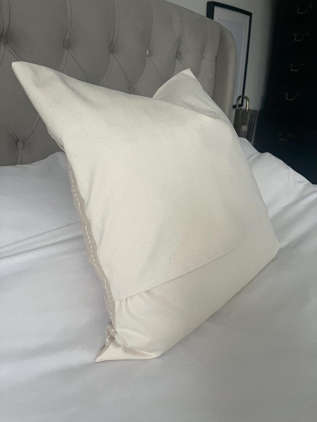 Light beige striped pillow cover, Sandy brown throw cushions, taupe cushion covers