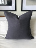Grey French Linen Cushion Cover, Minimalist Throw Pillow Sham