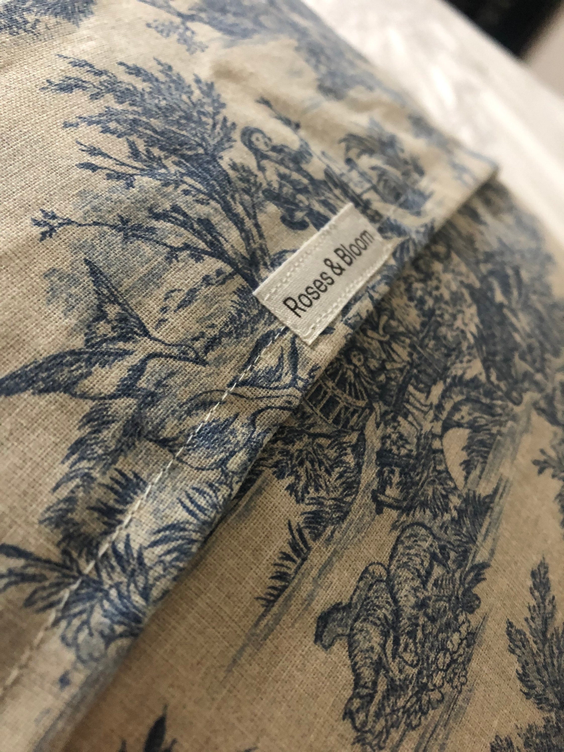French Vintage Linen Cushion Cover – Farmhouse Sofa Pillow, Neutral Home Decor