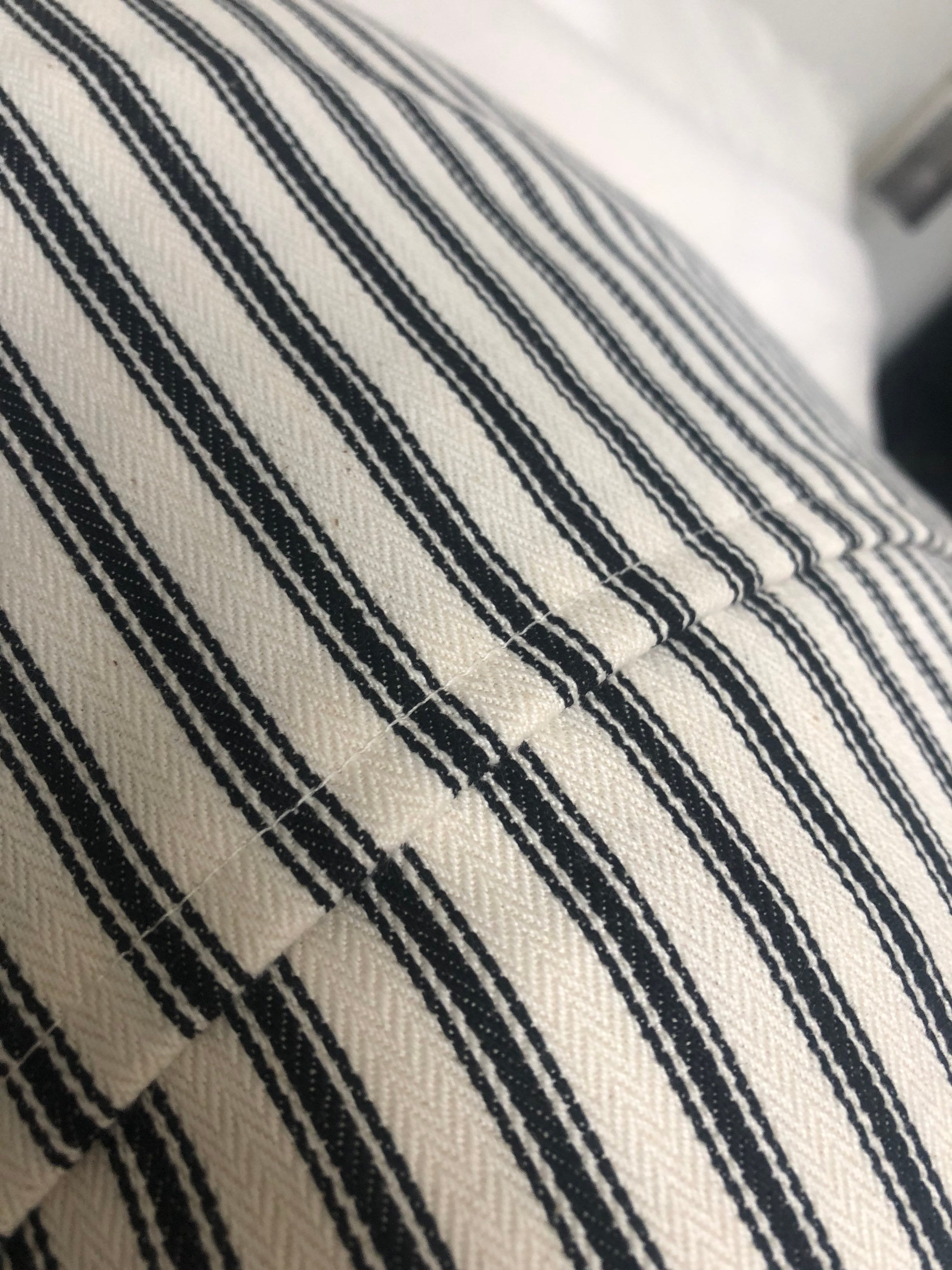 Farmhouse cushion covers, black stripe ticking pillows, French vintage decor