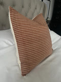 Burnt orange striped pillow cover, terracotta  throw cushions, stripe cushion covers, rust