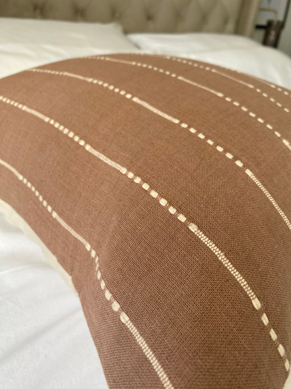 tan pillow cover, clay sombre cushion, caramel brown scatter throw