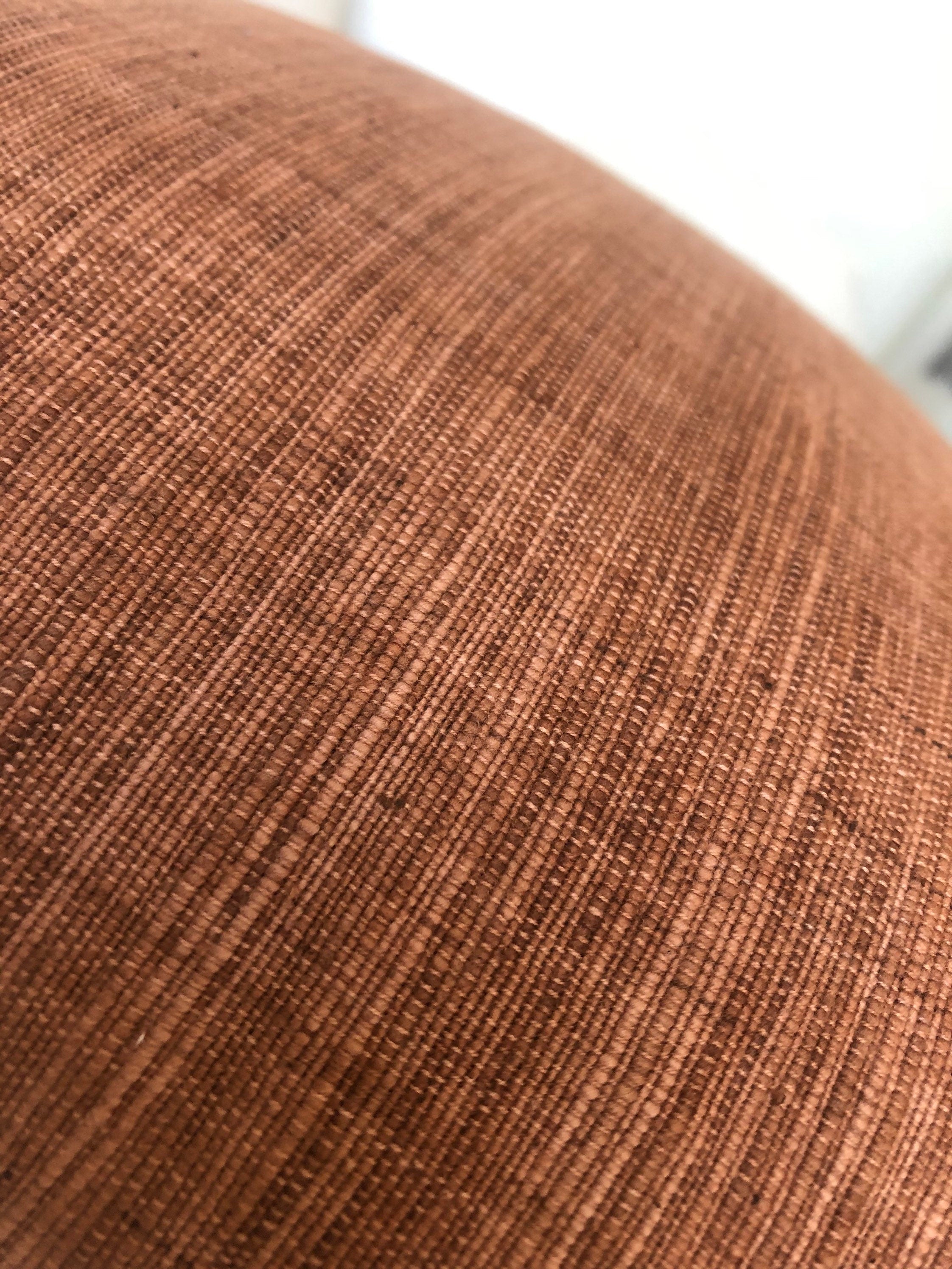 Textured burnt orange Pillow Cover: envelope reverse Cotton Cushion Case