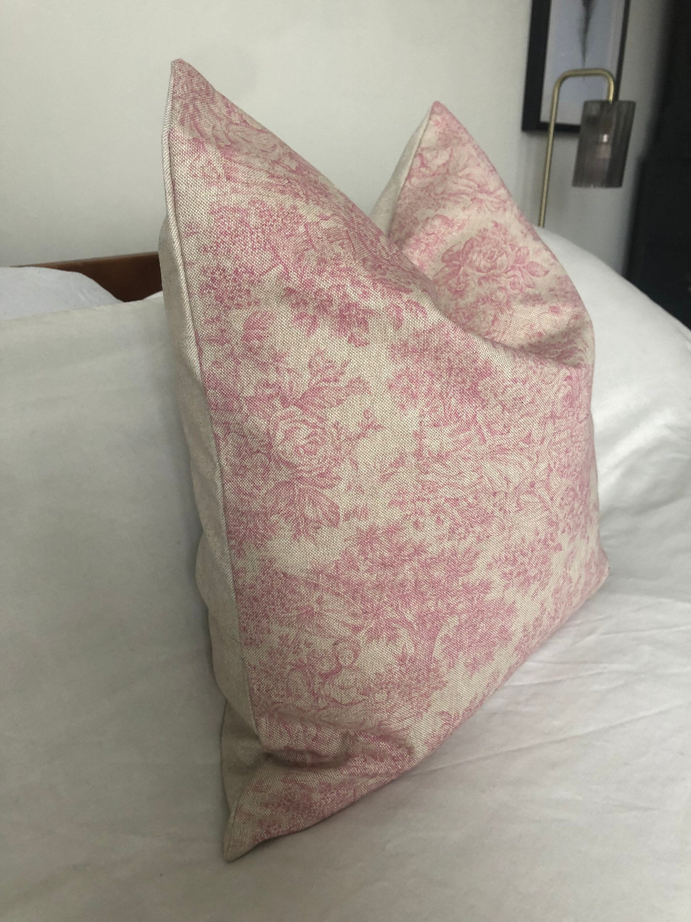 Dusty Pink Toile Cushion cover