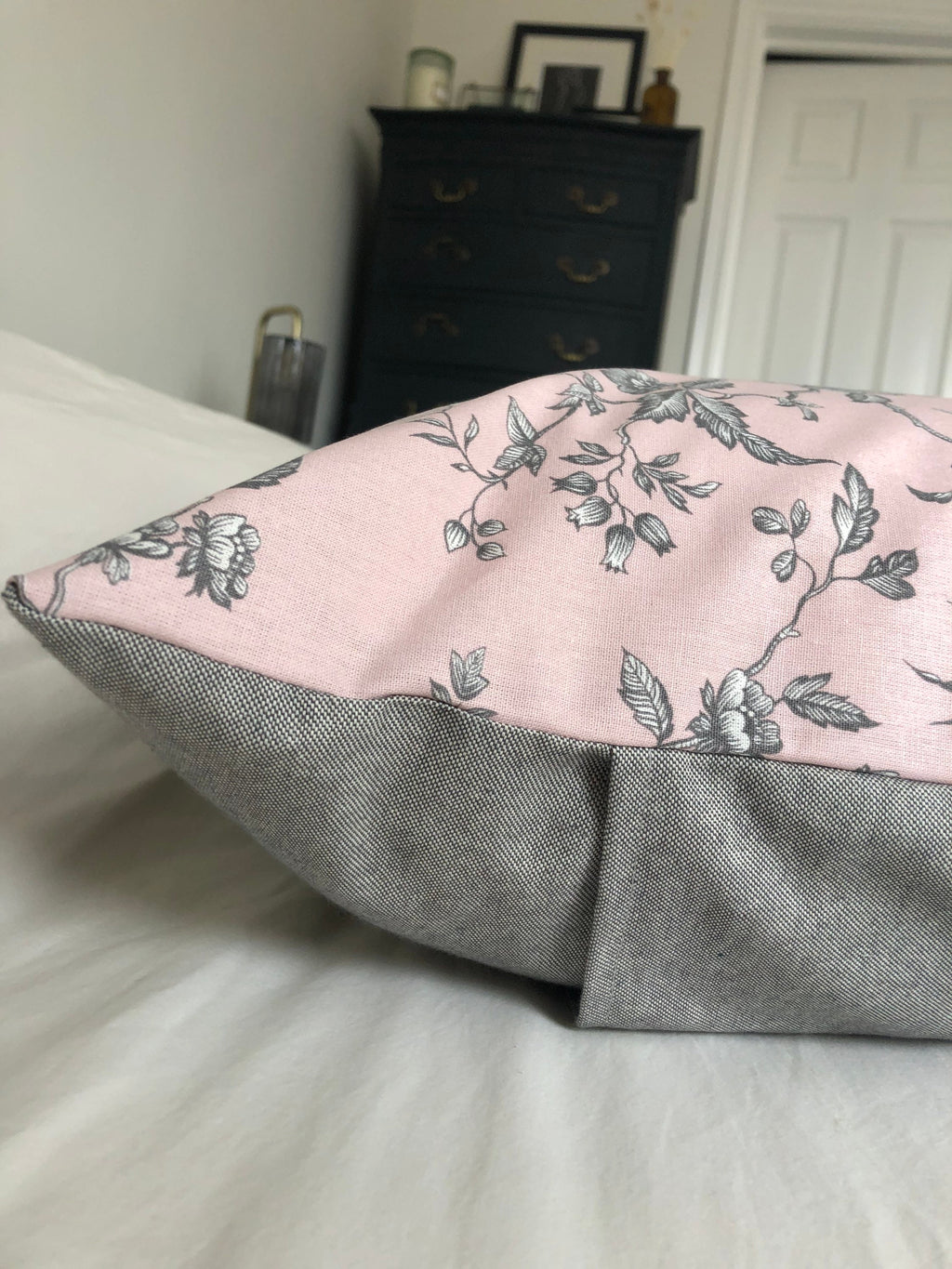 Pink Toile de Jouy Pillow Cover – French Vintage Style Cushion