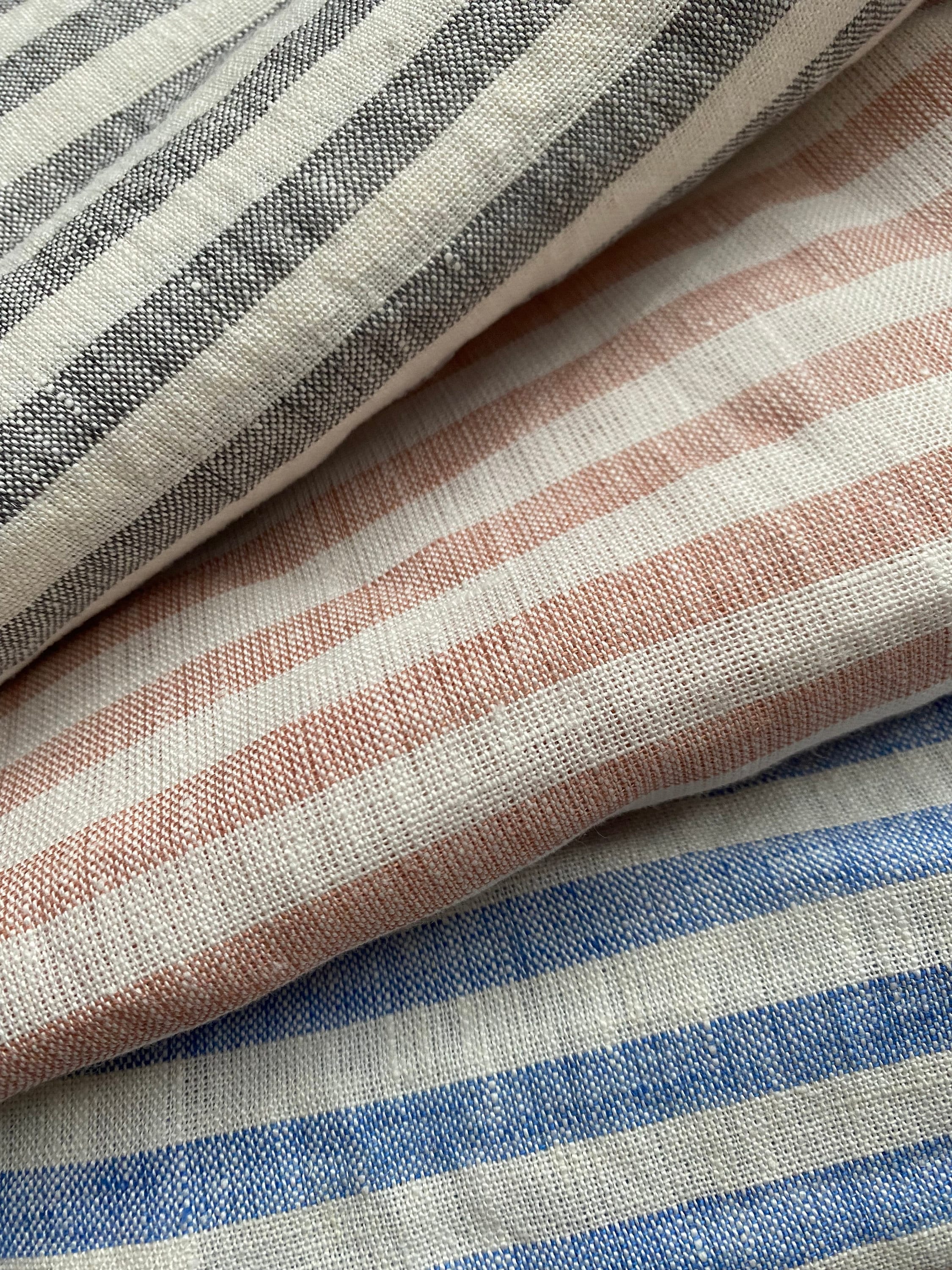 Striped Linen Cushion Cover: beige French Ticking Pillow