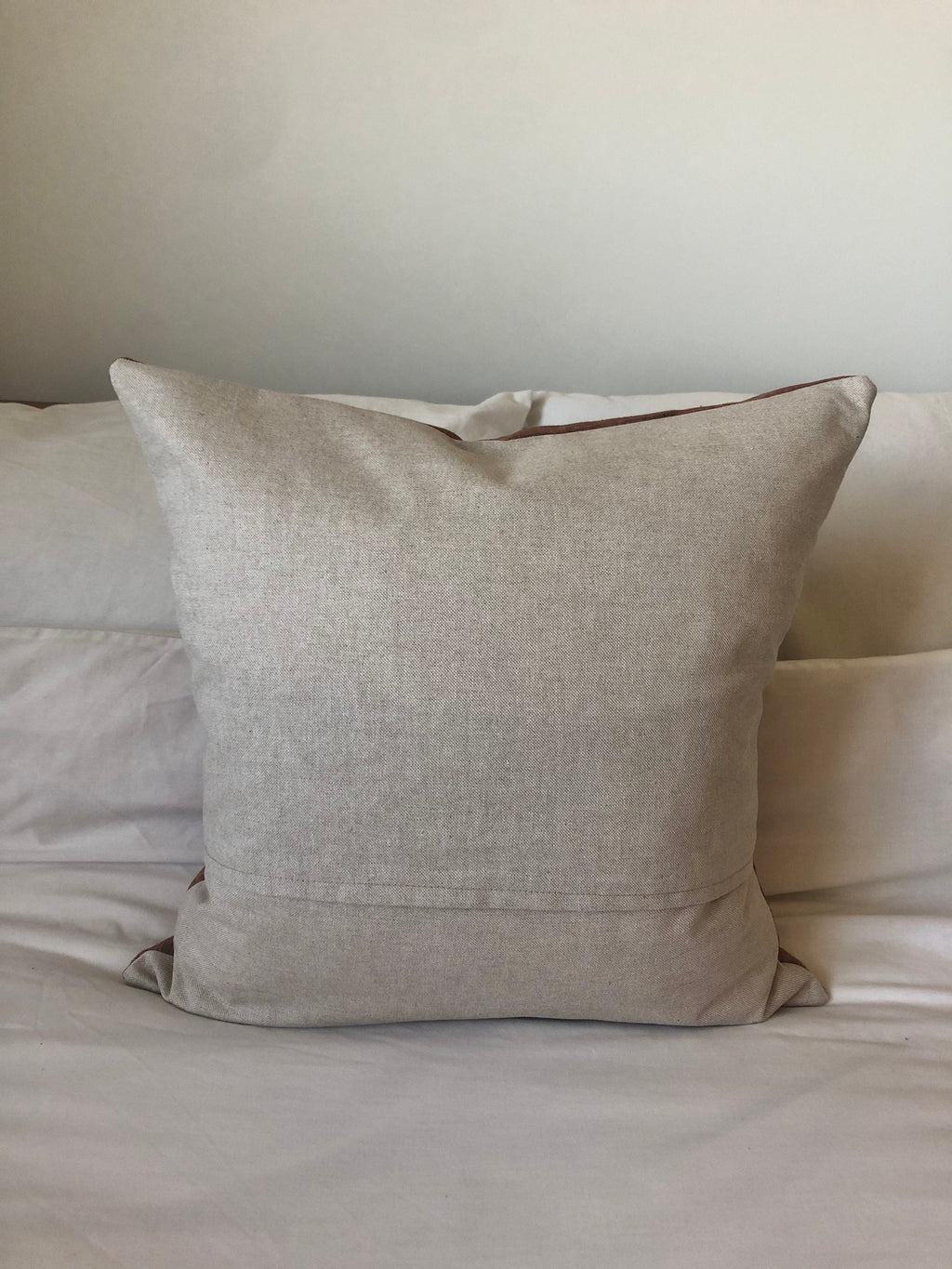 Rust Orange Textured Cotton Pillow Cover: Boho Cushion