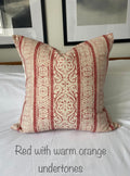 red vintage striped cushion cover, farmhouse style decoration