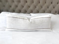 Stripe lumbar Pillow Cover: Beige Woven Cotton, neutral home decor