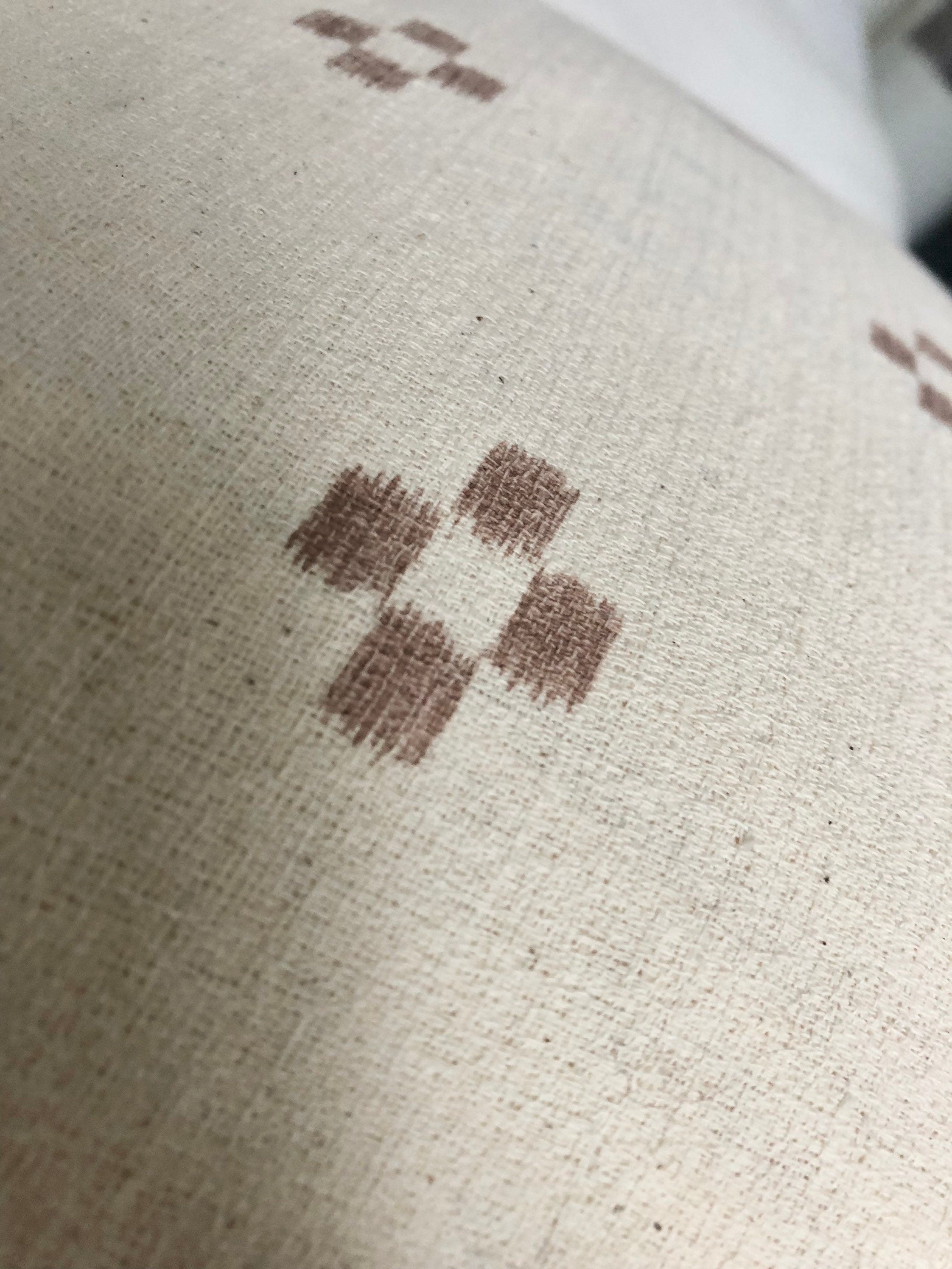 Beige Woven Cotton Pillow Cover, Sandy Brown Geometric Pattern