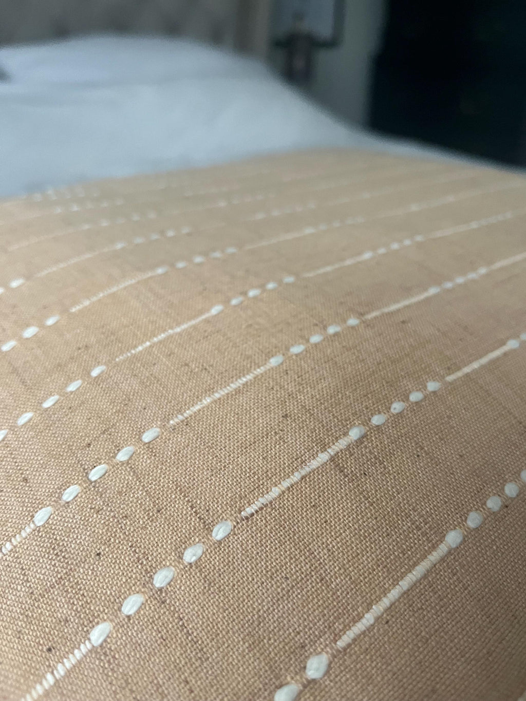pale tan long lumbar cushion cover, this caramel pillow comes with an envelope reverse