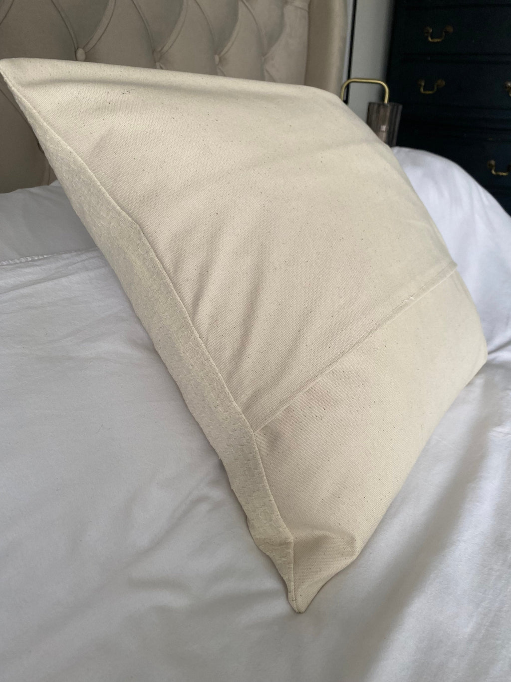 Natural textured cream pillow cover, ivory cushions, bohemian home decor, large cushion covers, handwoven organic fabric