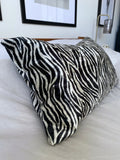 Zebra Print Velvet Pillow Cover: Eclectic Home Decor