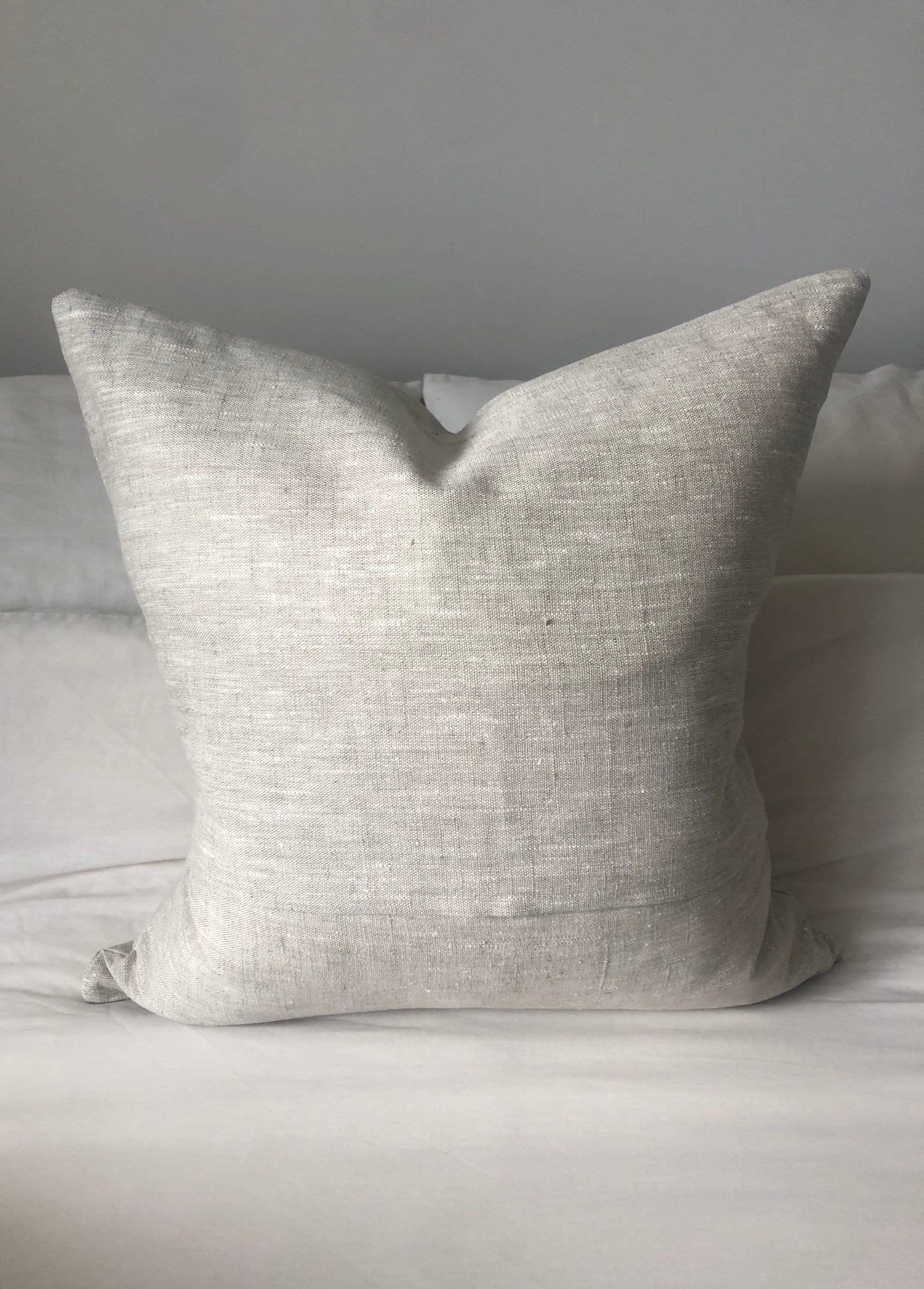 Neutral French Linen Cushion Cover, Farmhouse Pillow throws